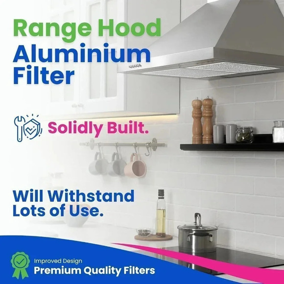 10.5 x 8.75 Inch Kitchen Exhaust Fan Aluminum Mesh Grease  Filter for Range Hood - Picture 2 of 5